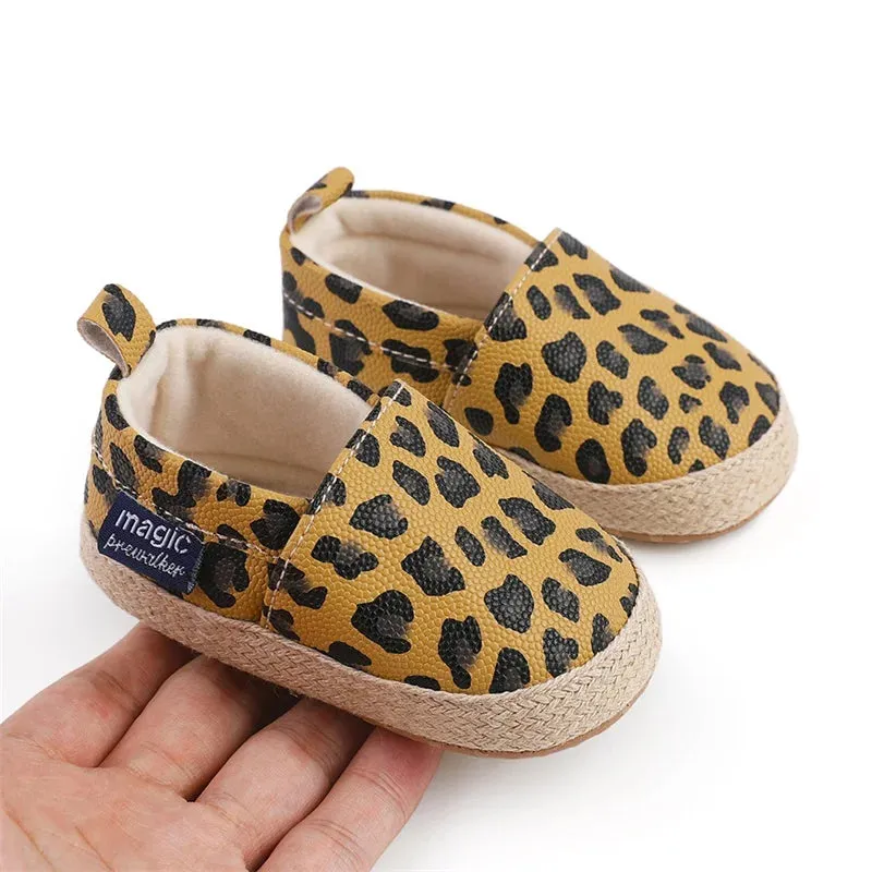 0-18M Baby Girls Leopard Print Shoes