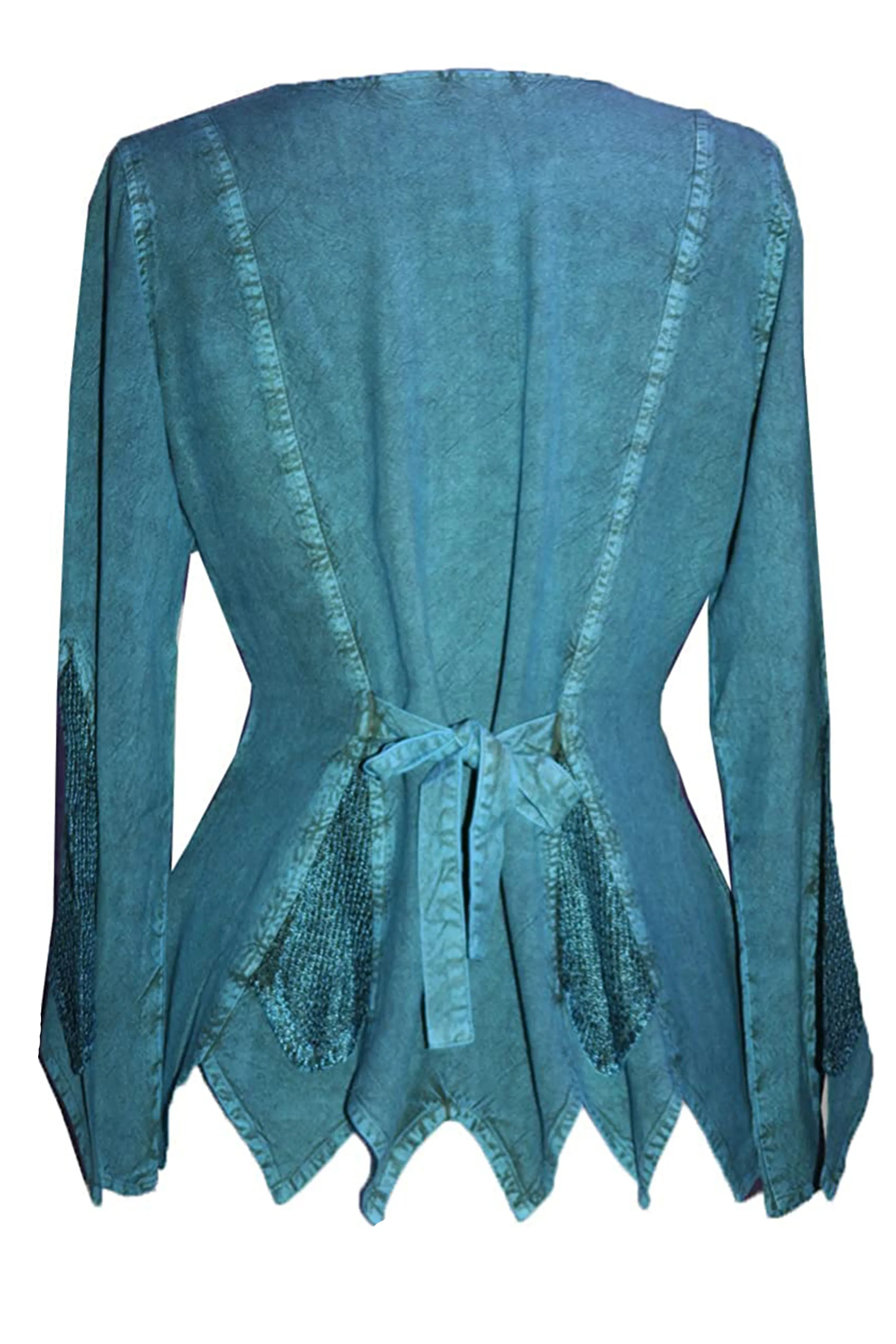 107 B Gypsy Medieval Vintage Asymmetrical Net Renaissance Top Blouse