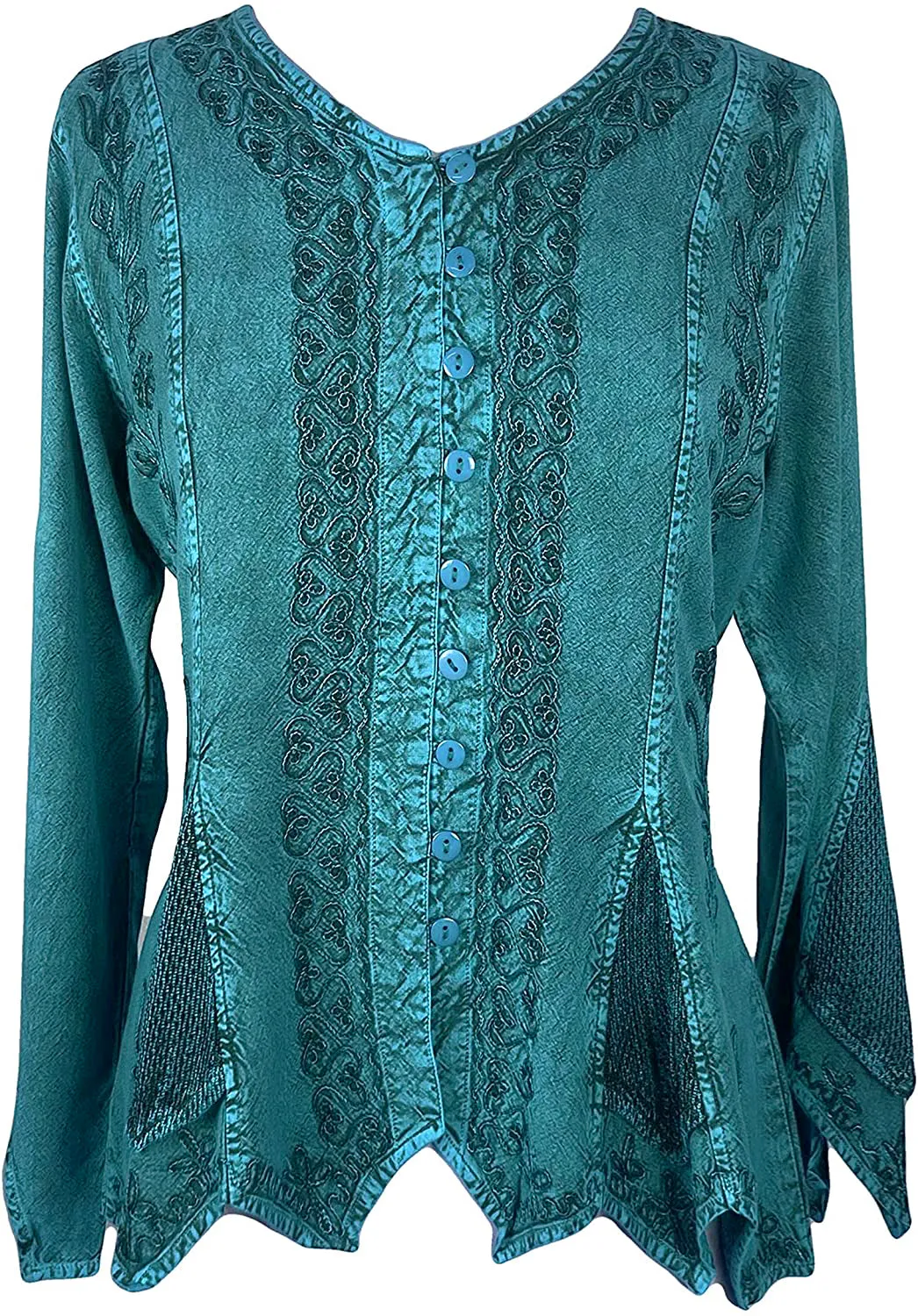 107 B Gypsy Medieval Vintage Asymmetrical Net Renaissance Top Blouse