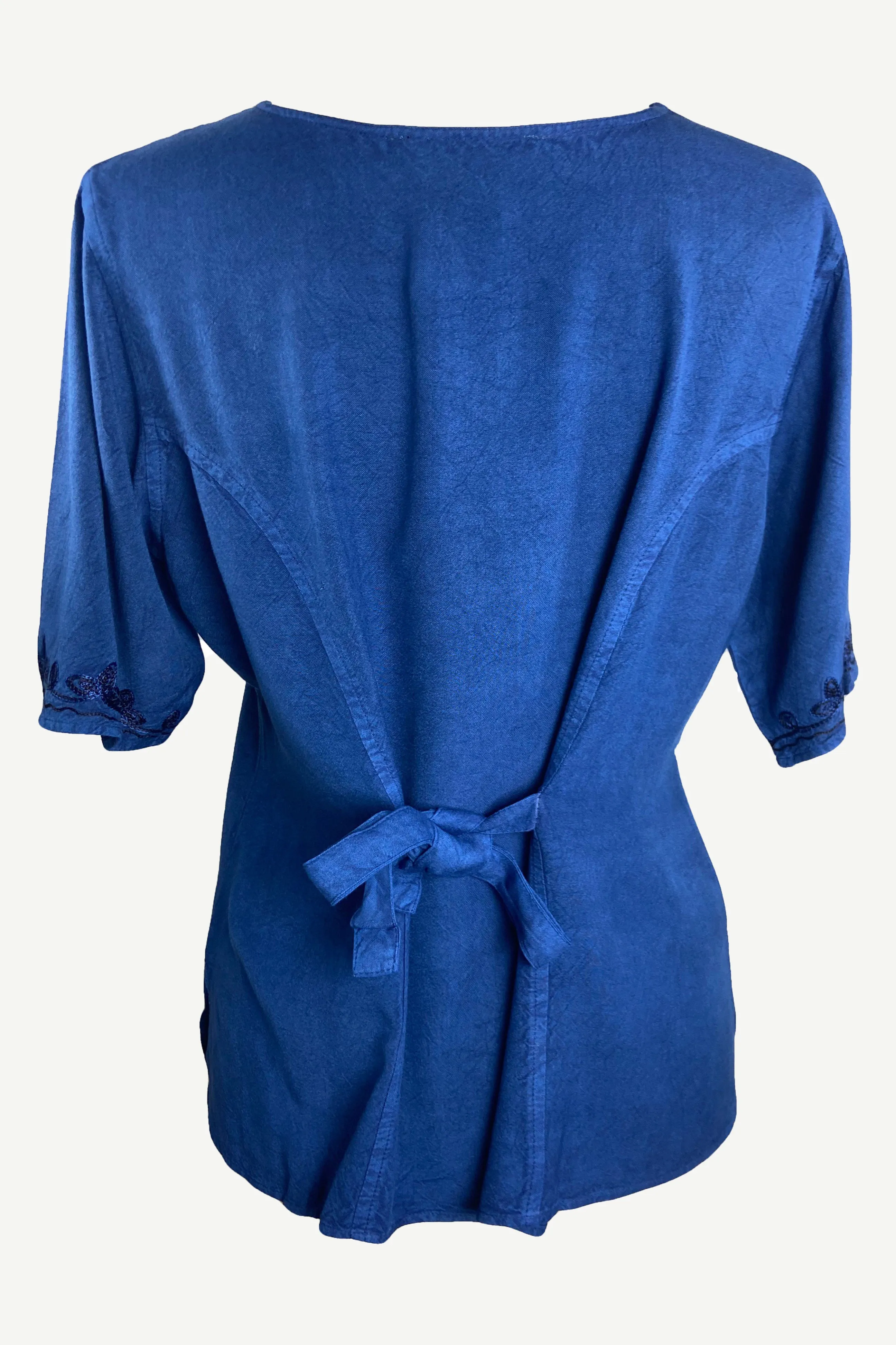 109 B Gypsy Medieval Diamond Neck Embroidered Top Blouse