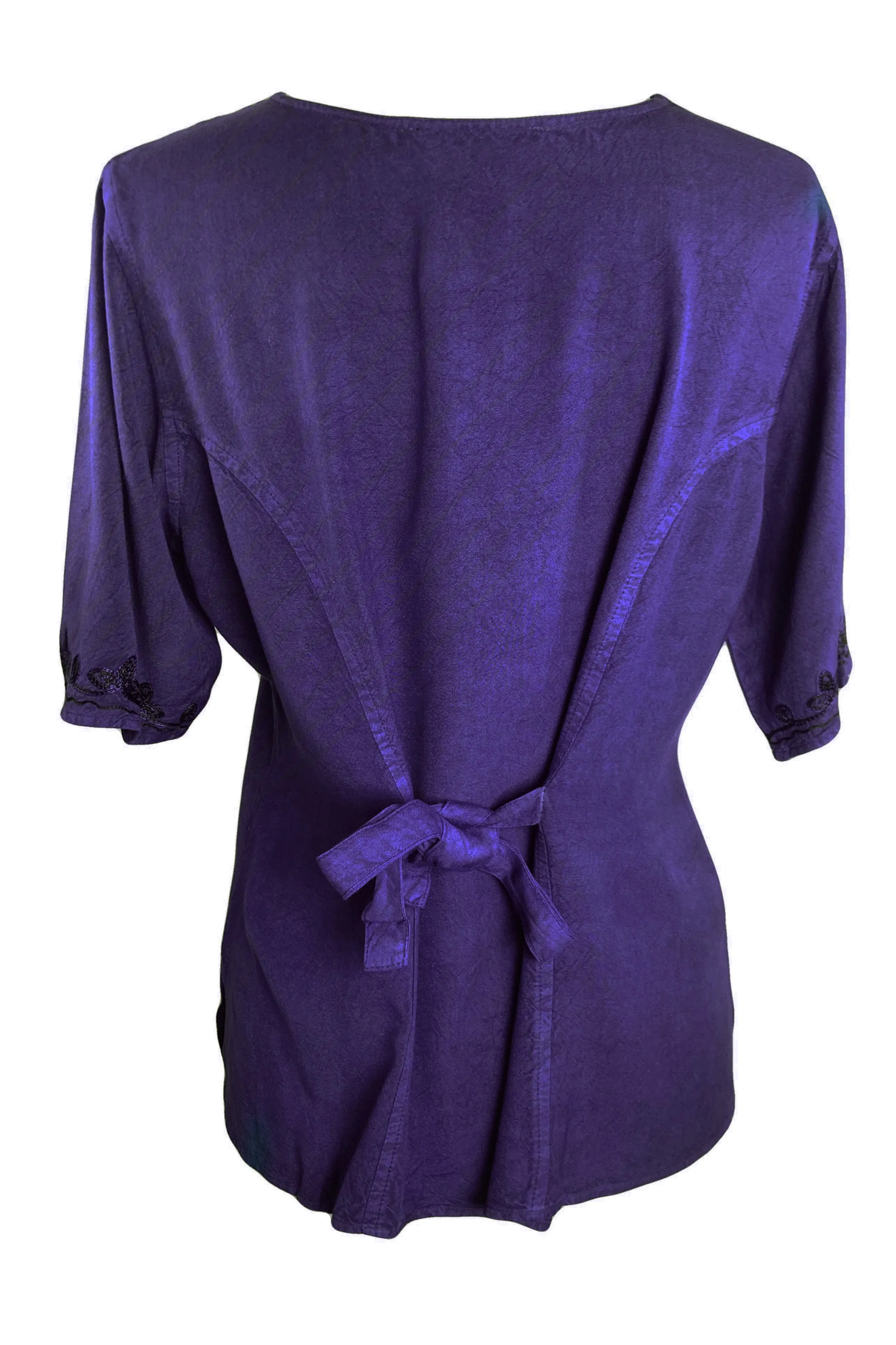 109 B Gypsy Medieval Diamond Neck Embroidered Top Blouse