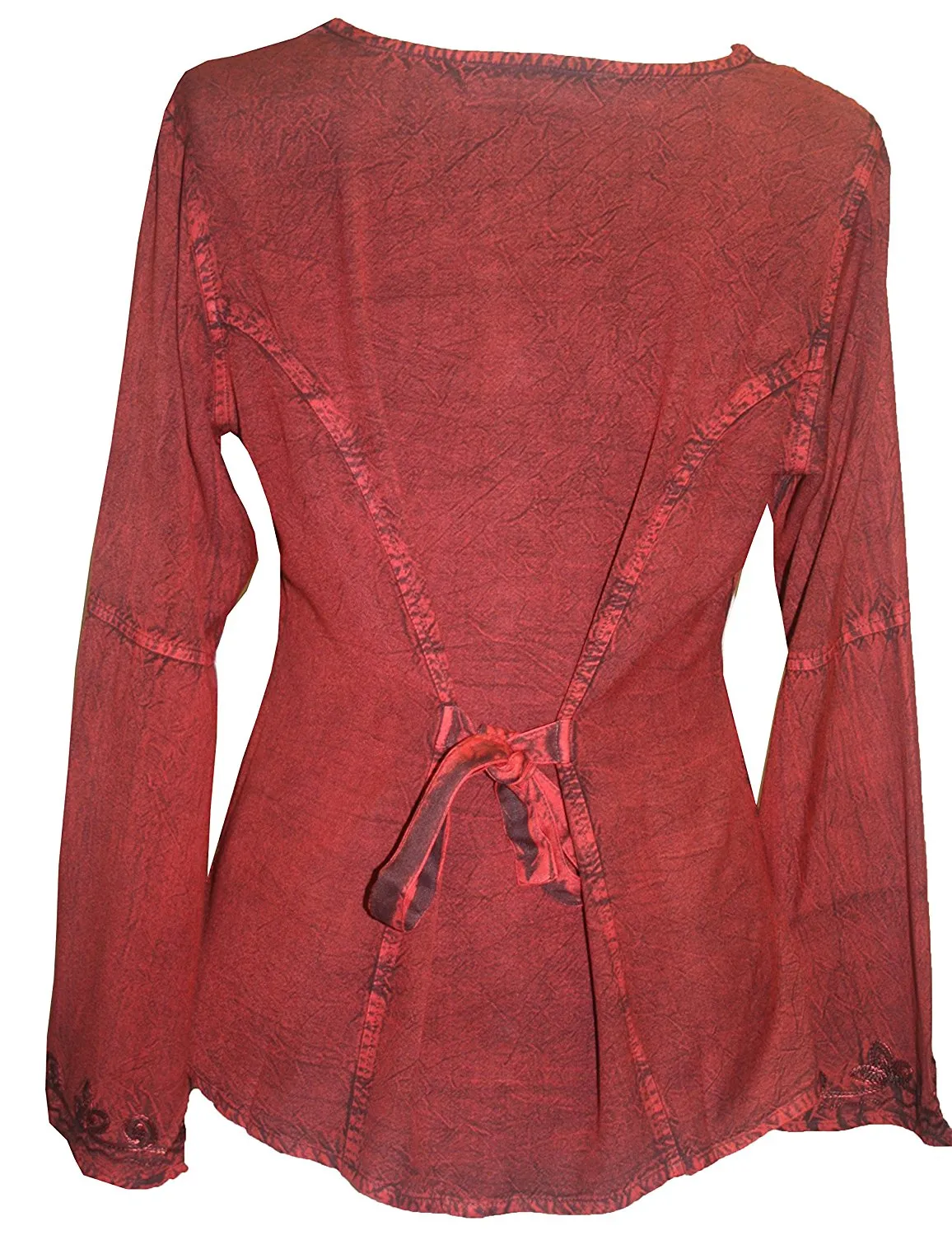 122 B Roman Embroidered Gothic Button Down Top Blouse