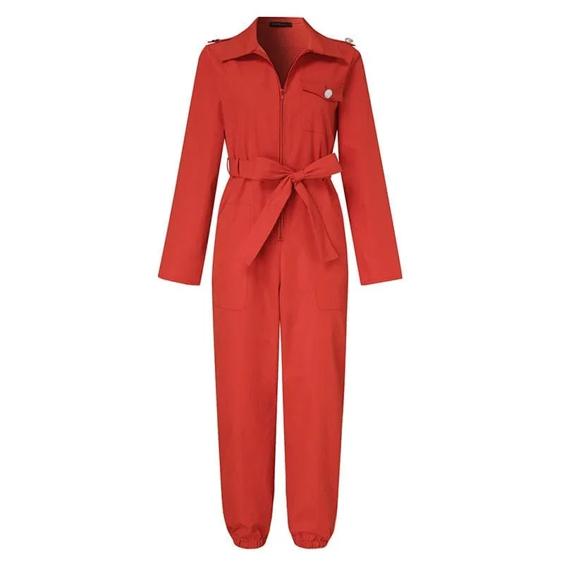 5XL Women Casual High Waist Jumpsuits Long Rompers