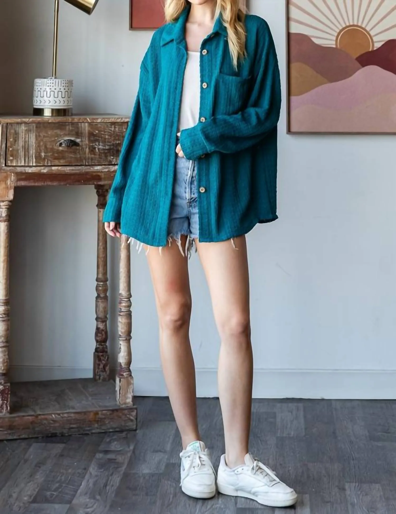 7Th Ray - Textured Button Down Shirt
