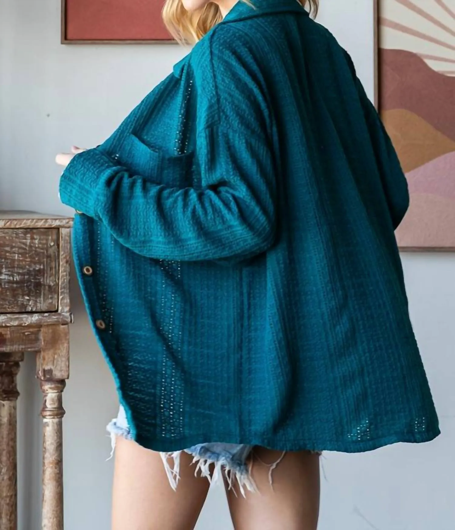 7Th Ray - Textured Button Down Shirt