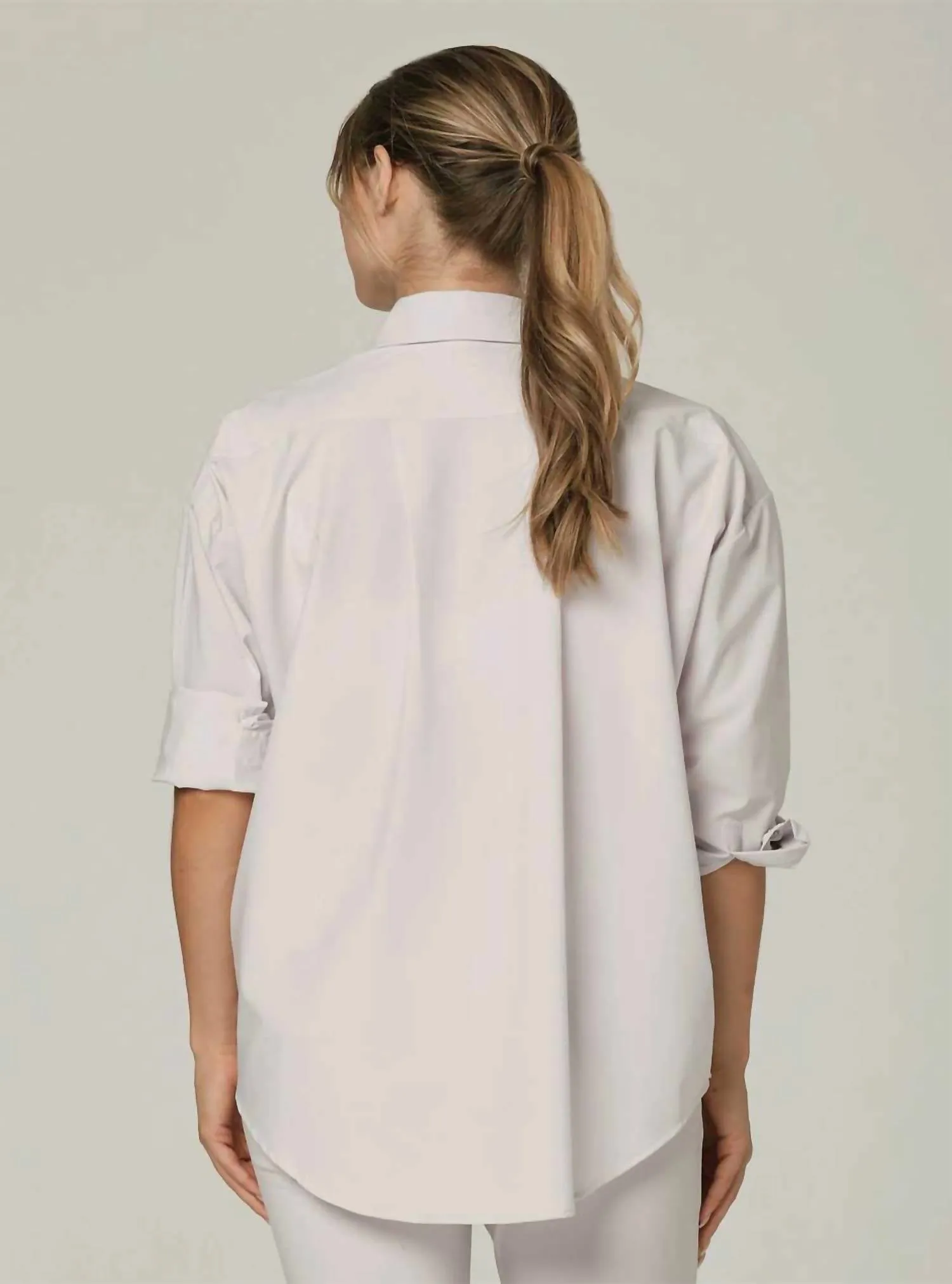 925 Fit - Women's Black Tie Button Down Long Sleeve Shirt
