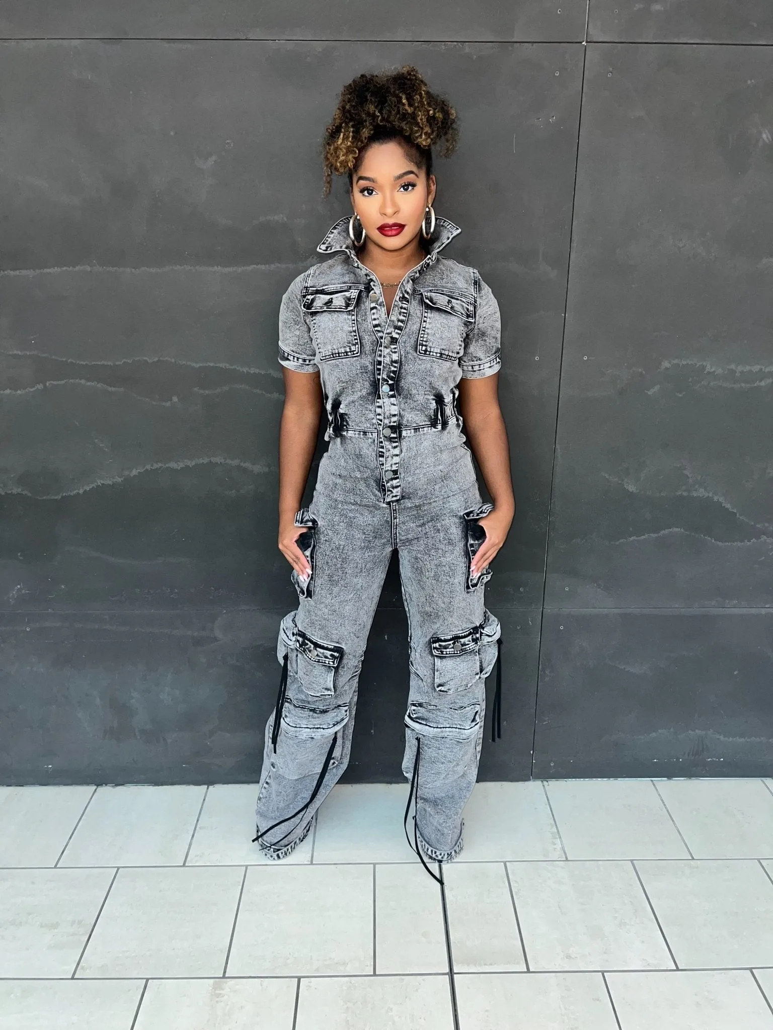 Baddie Cargo Jumpsuit