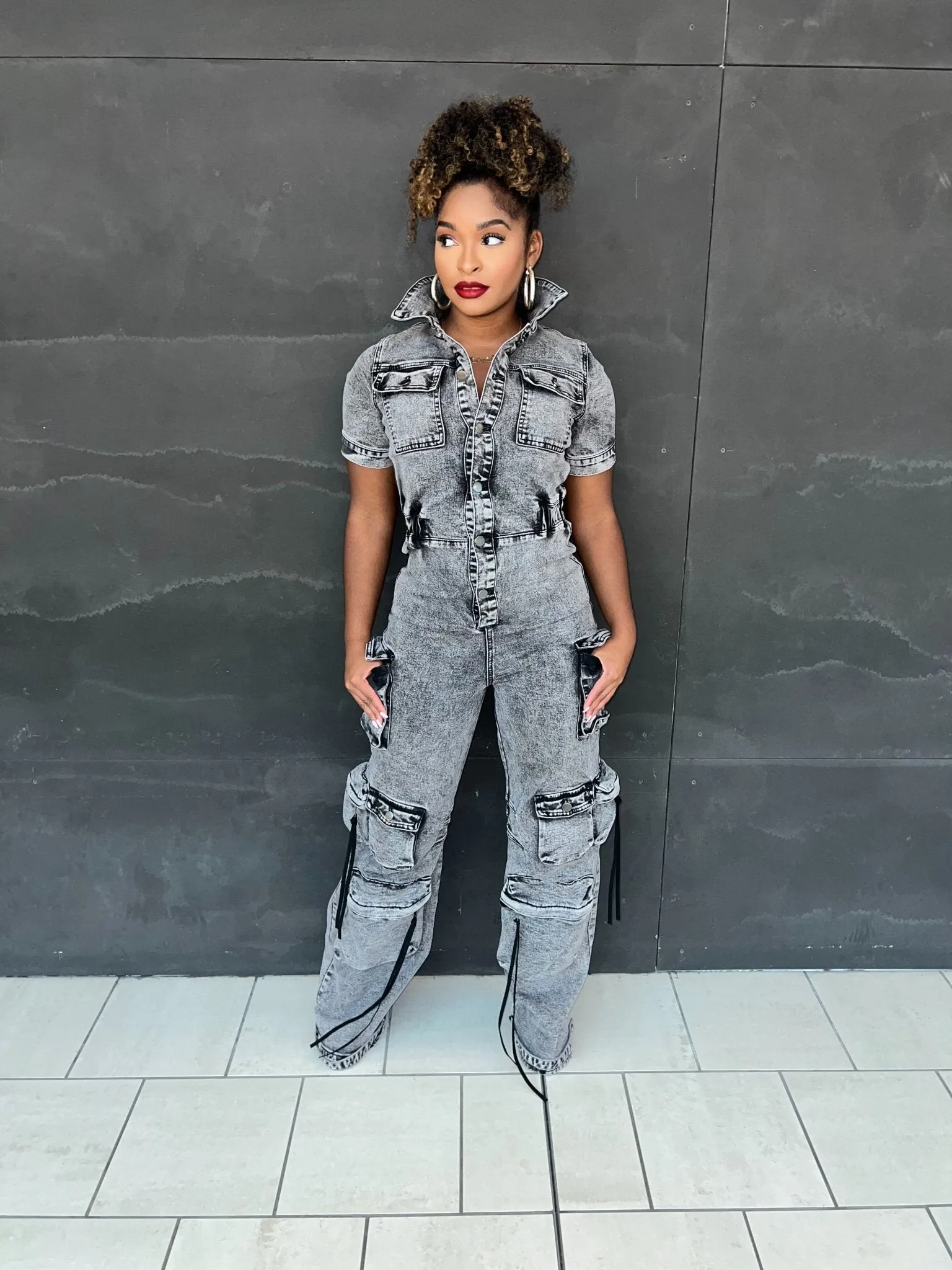 Baddie Cargo Jumpsuit