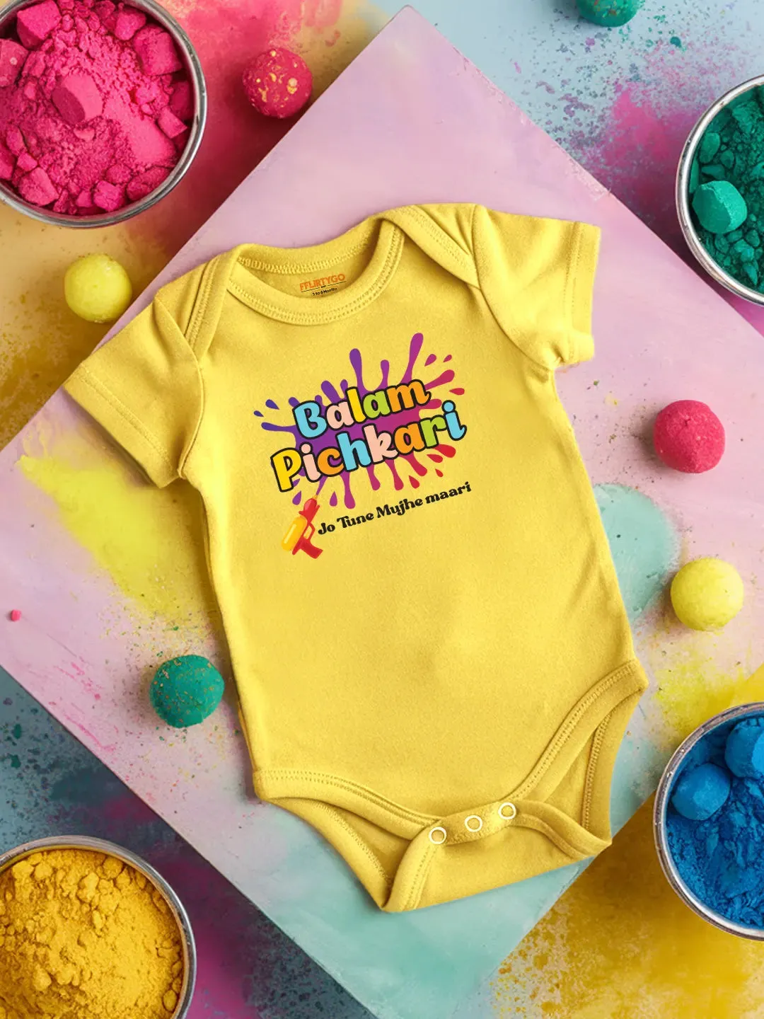 Balam Pichkari Baby Romper | Onesies