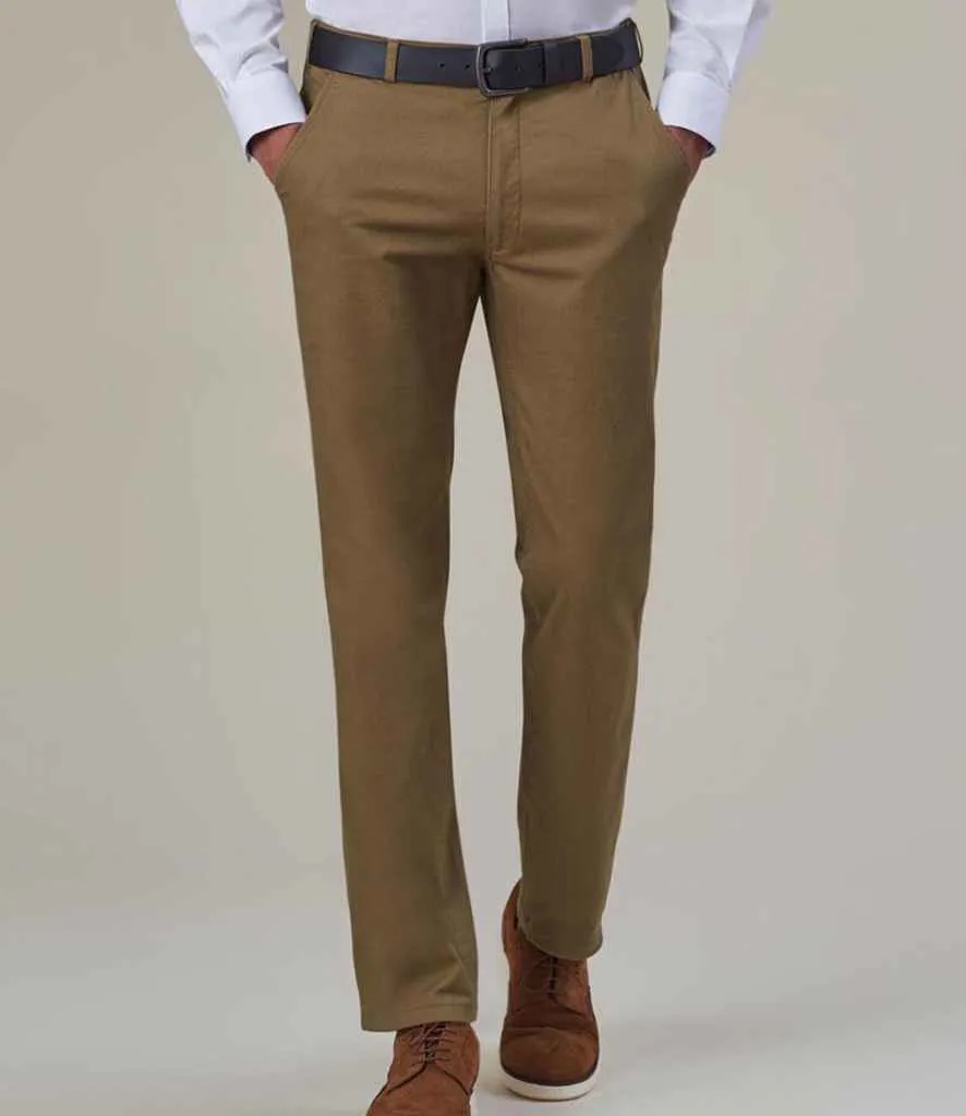 Brook Taverner Miami Slim Fit Chino Trousers | Tan