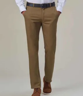 Brook Taverner Miami Slim Fit Chino Trousers | Tan