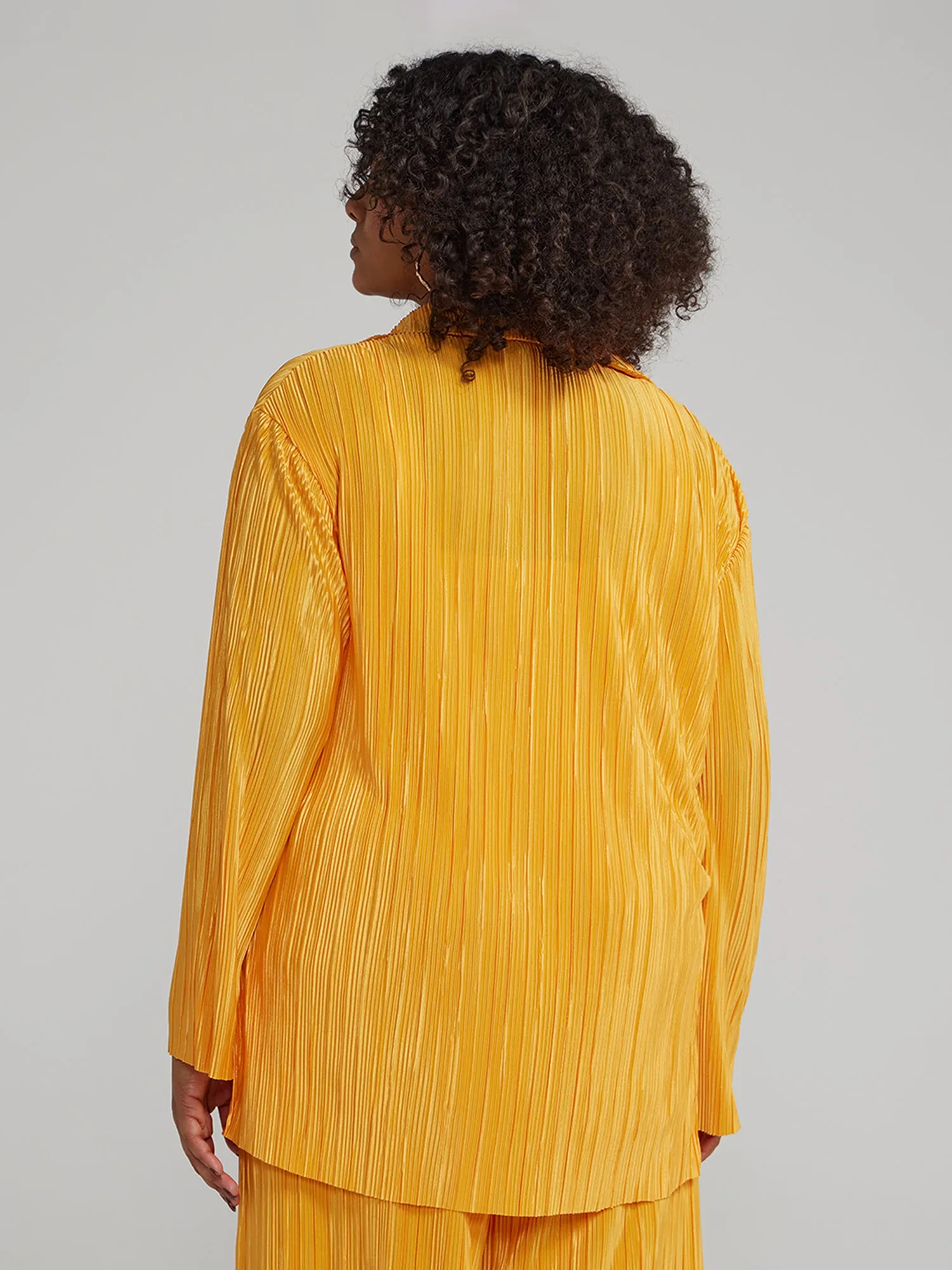 Button-Down Plisse Shirt