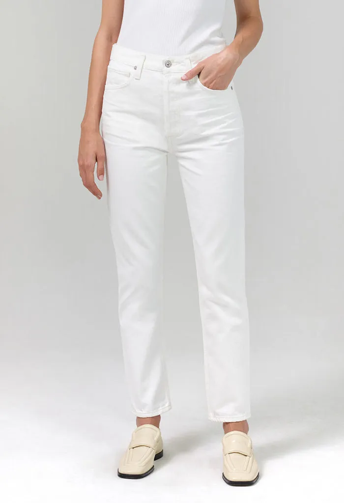 Charlotte High Rise Straight Jean - Porcelain