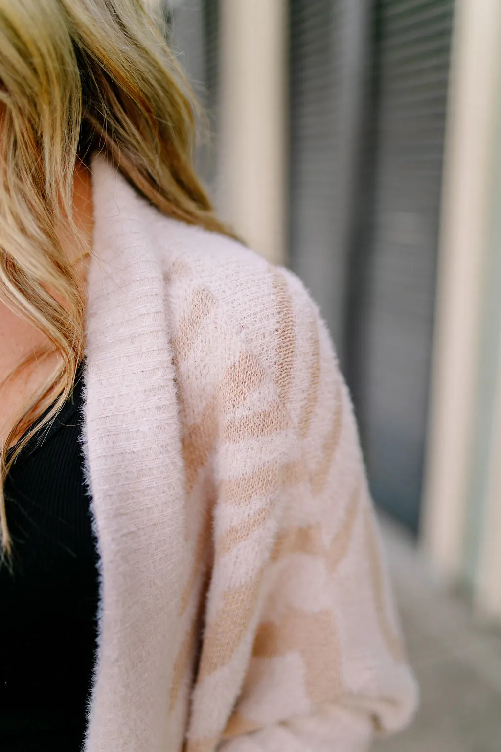 Chloe Cream Zebra Eyelash Cardigan
