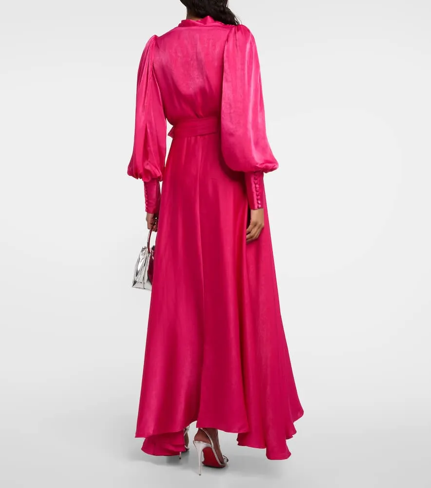 Costarellos Stila satin wrap dress