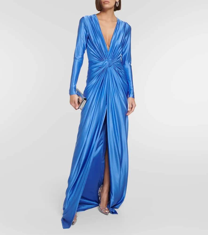 Costarellos Swanson satin gown