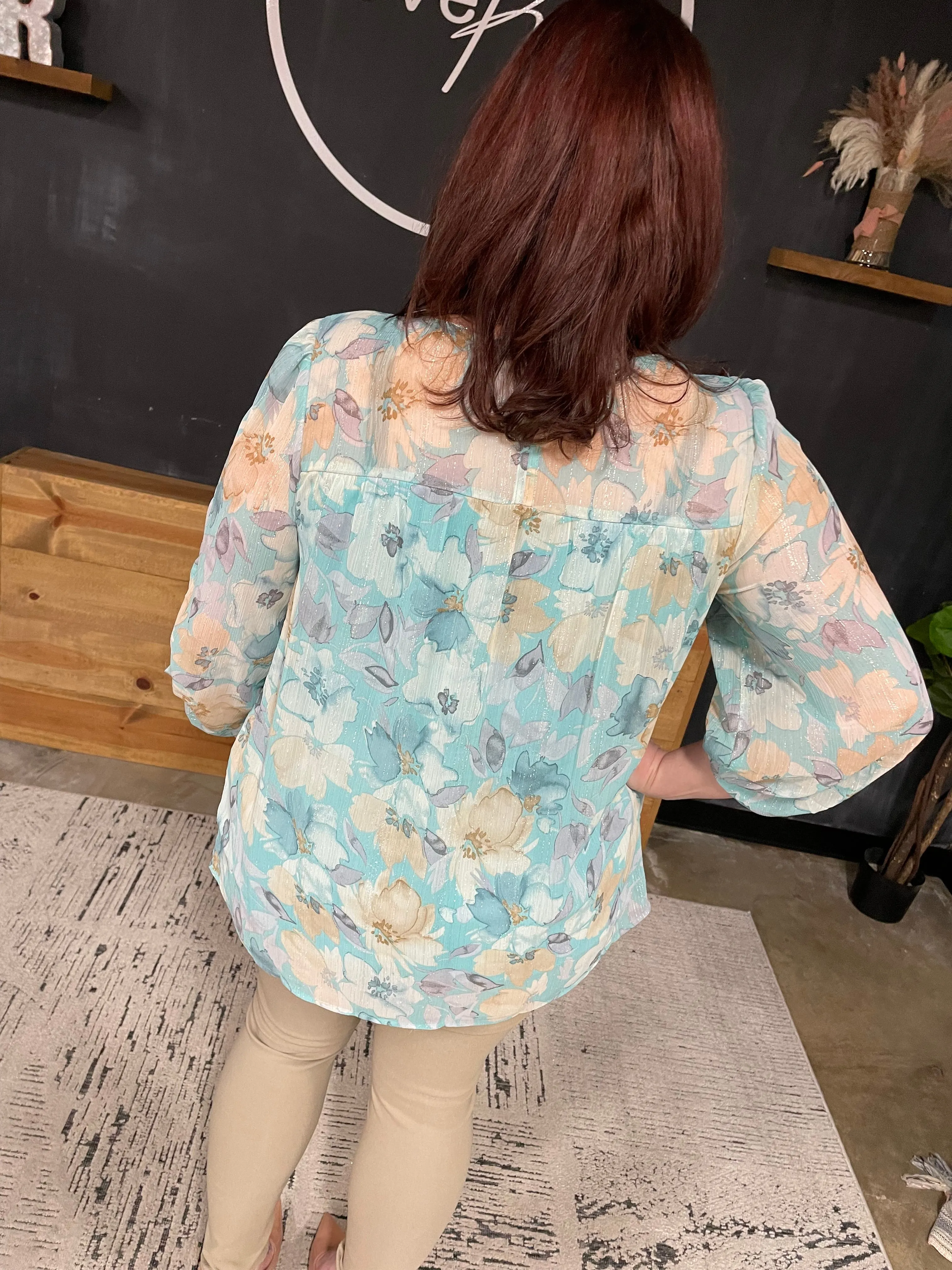 Curvy Floral Elegance Blouse
