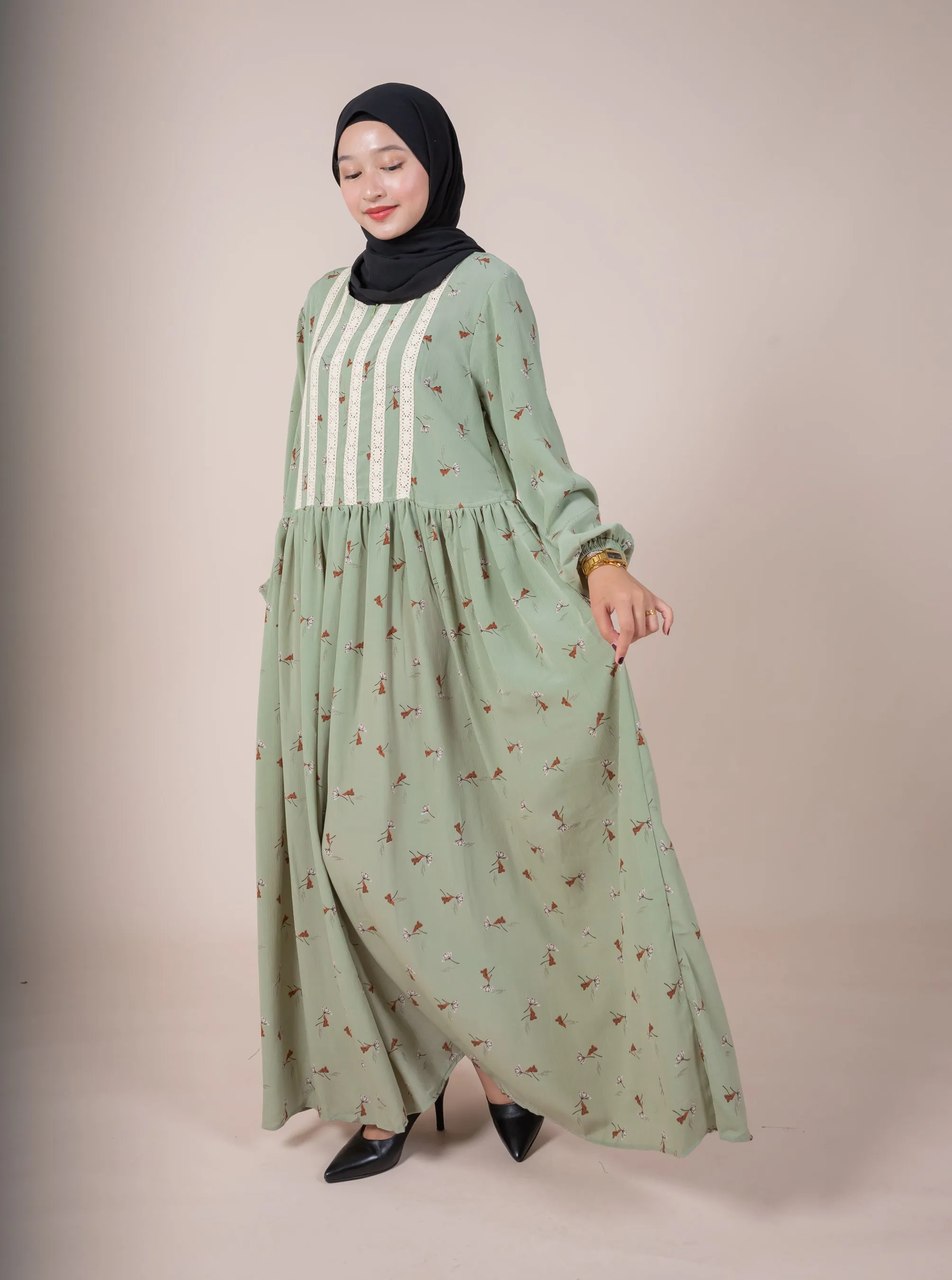 DAHA MAXI DRESS - SAGE