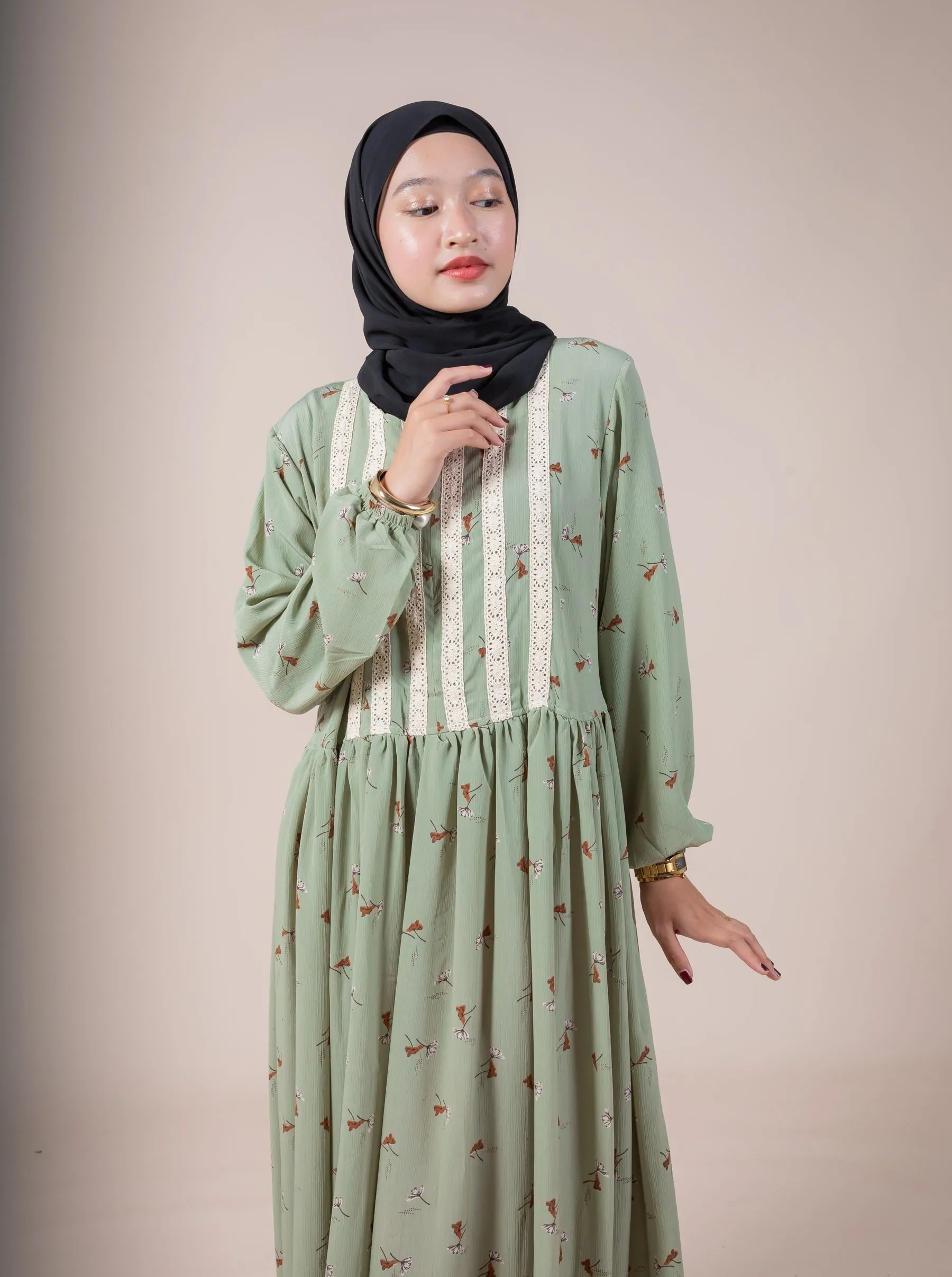 DAHA MAXI DRESS - SAGE