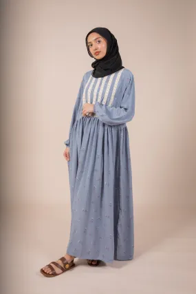DAHA MAXI DRESS - STEEL BLUE