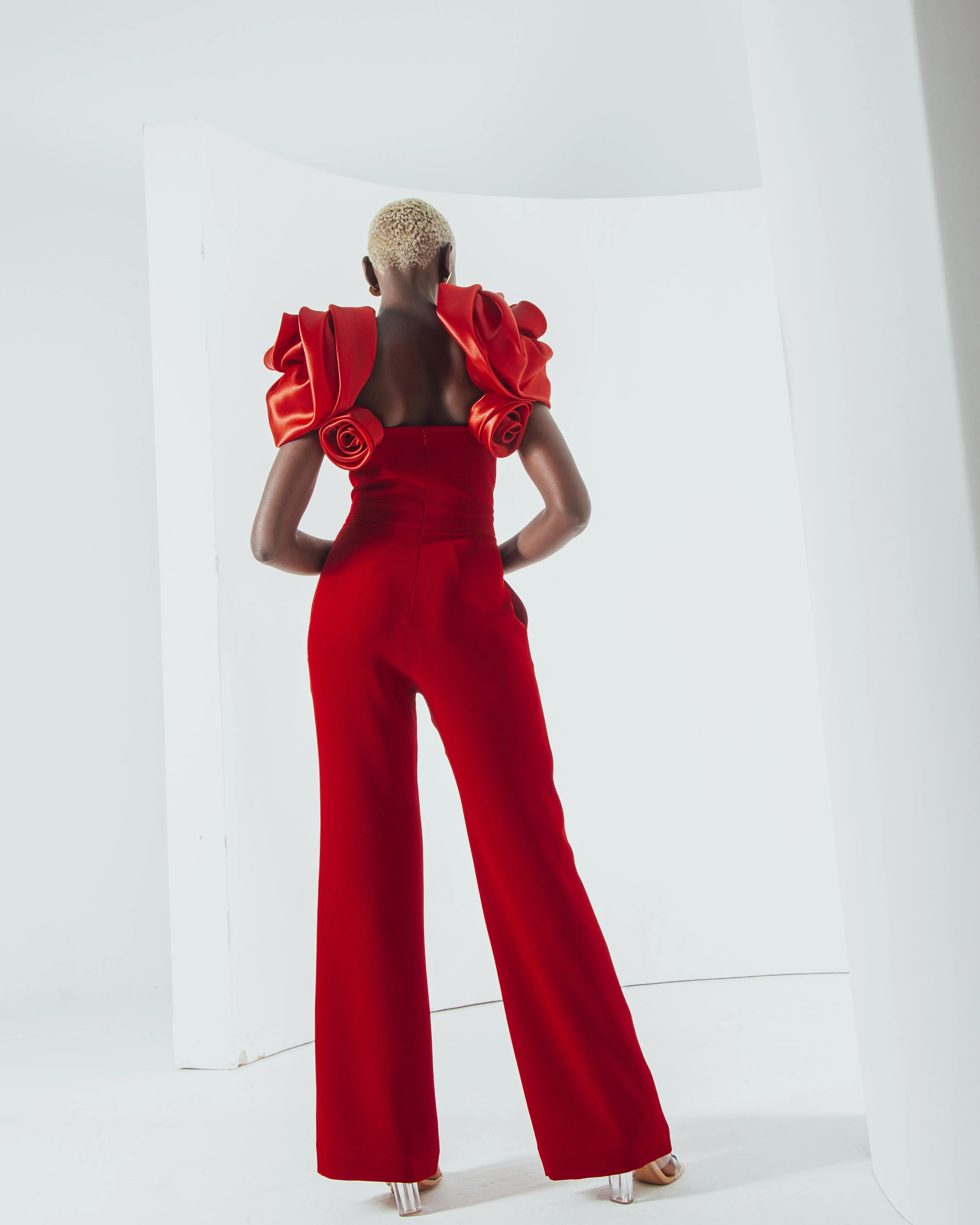 Deux Roses Shoulder Jumpsuit
