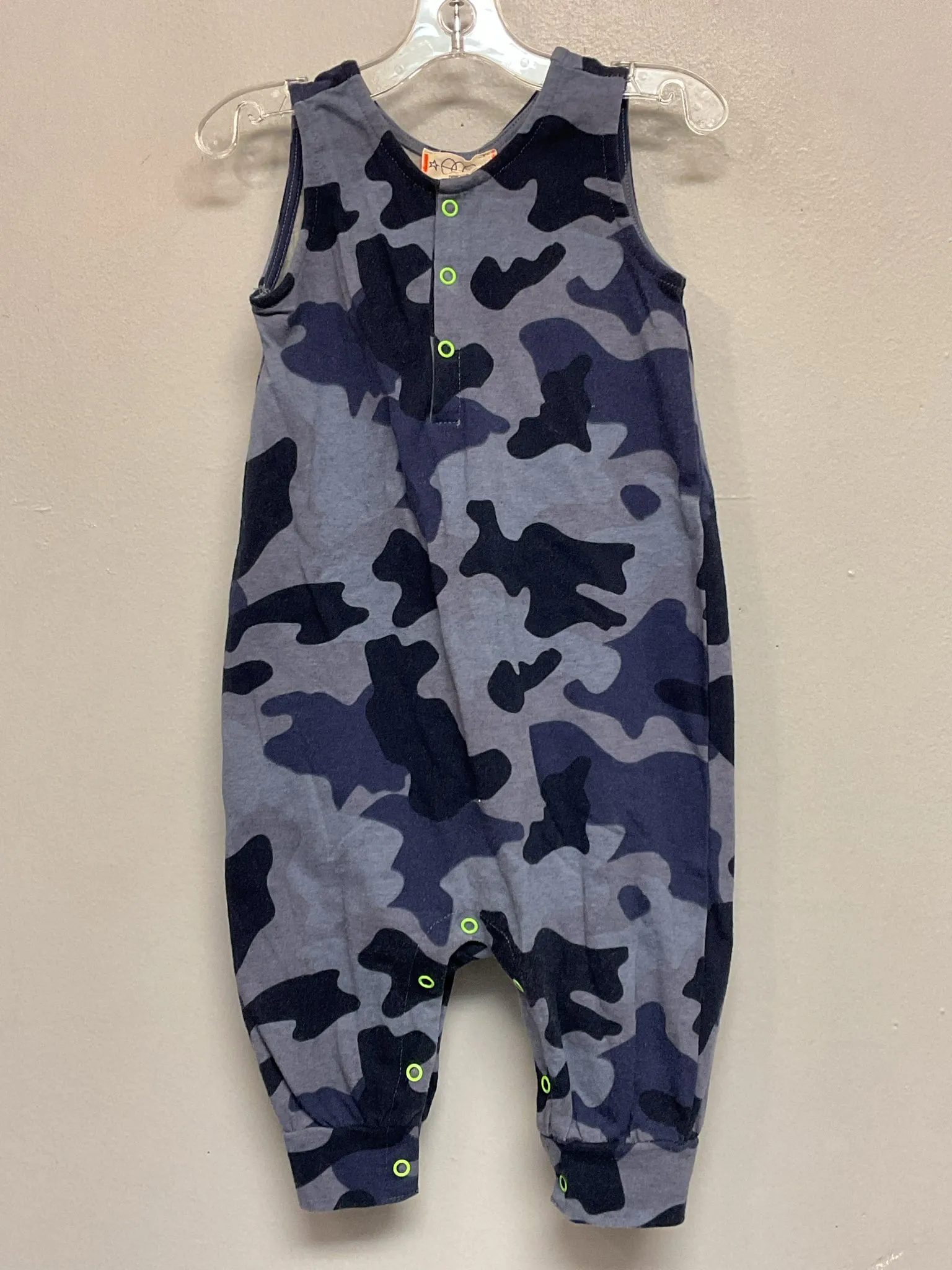 EGG Size 6M Navy Camouflage Cotton Infant Boys Jumpsuits & Coveralls