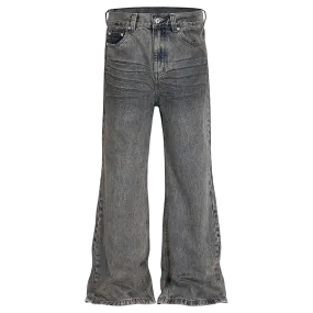 'Elegance' Stonewashed Flare Leg Denim Jeans
