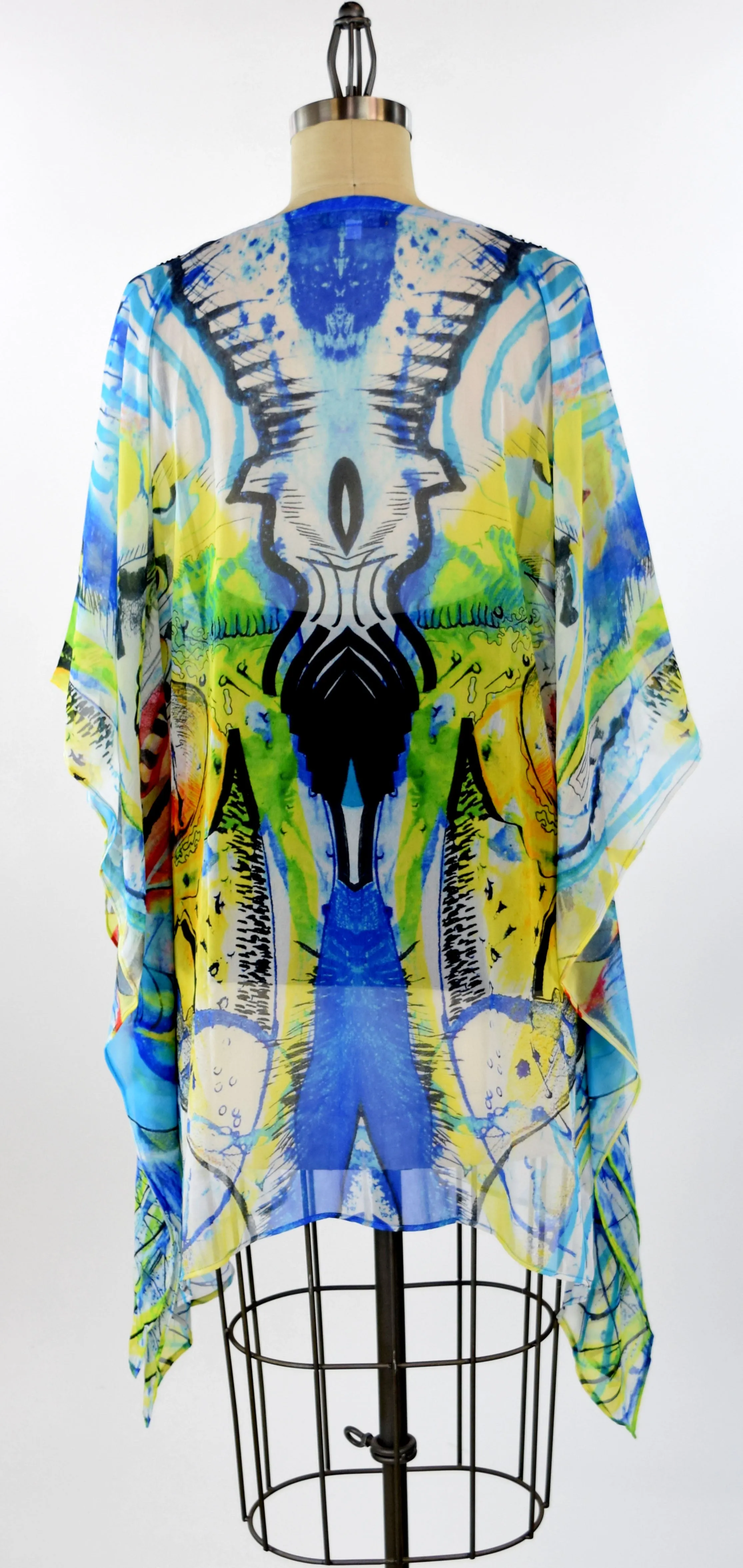 Embellished Kaftan,  Artsy Caftan, Gorgeous and Sensational Beaded Kaftan,  Chiffon Caftan,Plus Size Caftan Fits 1XL/2XL /3XL