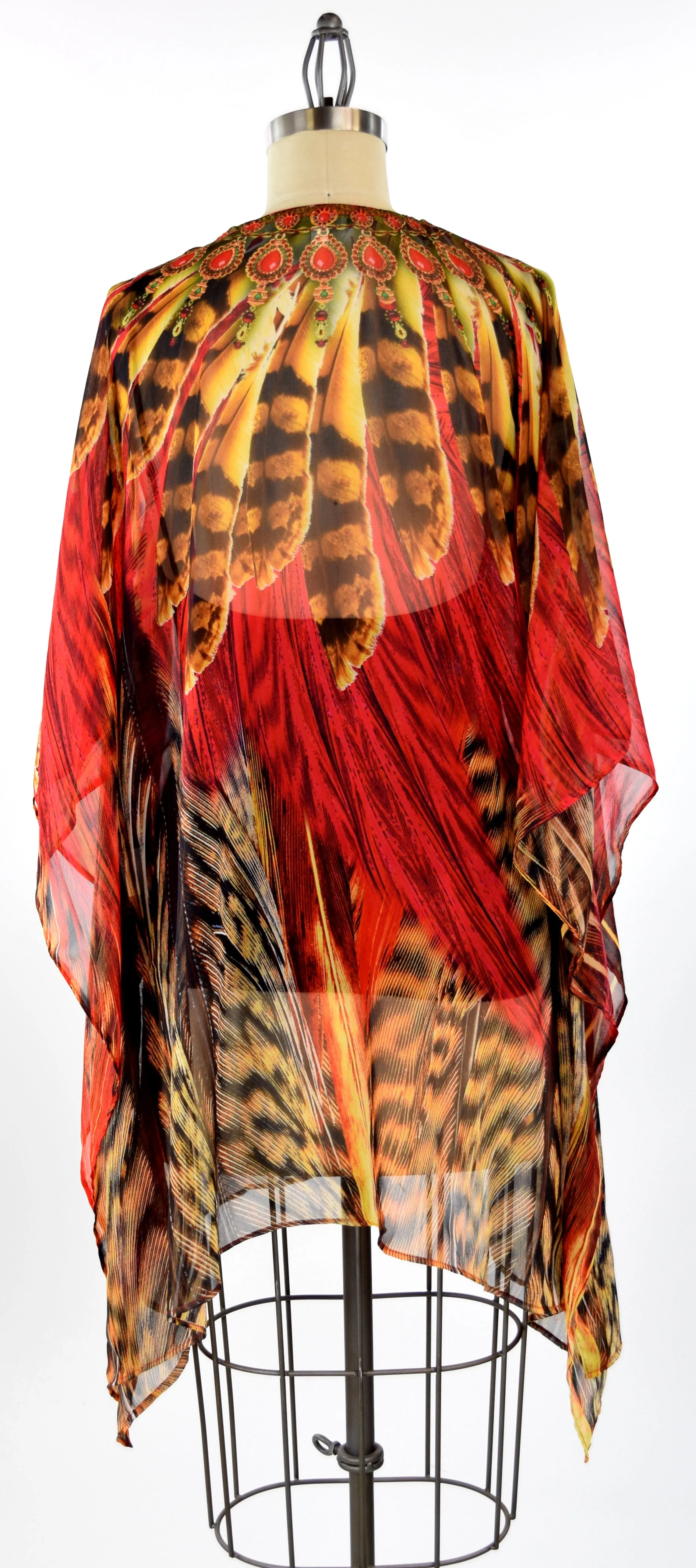 Embellished Kaftan,  Artsy Caftan, Gorgeous and Sensational Beaded Kaftan,  Chiffon Caftan,Plus Size Caftan Fits 1XL/2XL /3XL