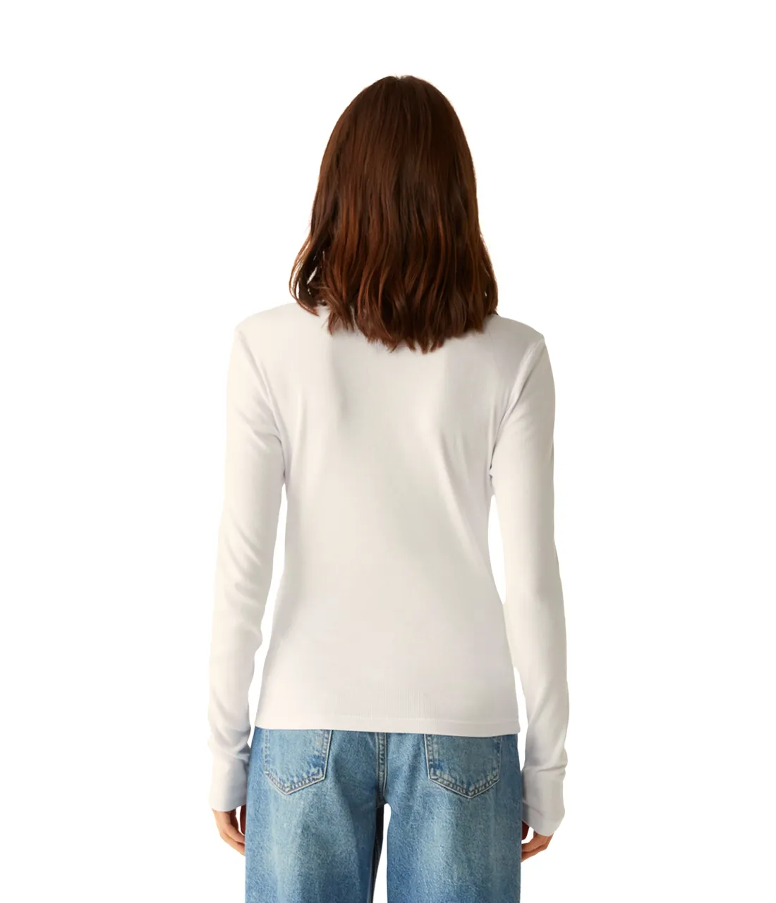 Emilia Ribbed Scoop Neck Long Sleeve Tee