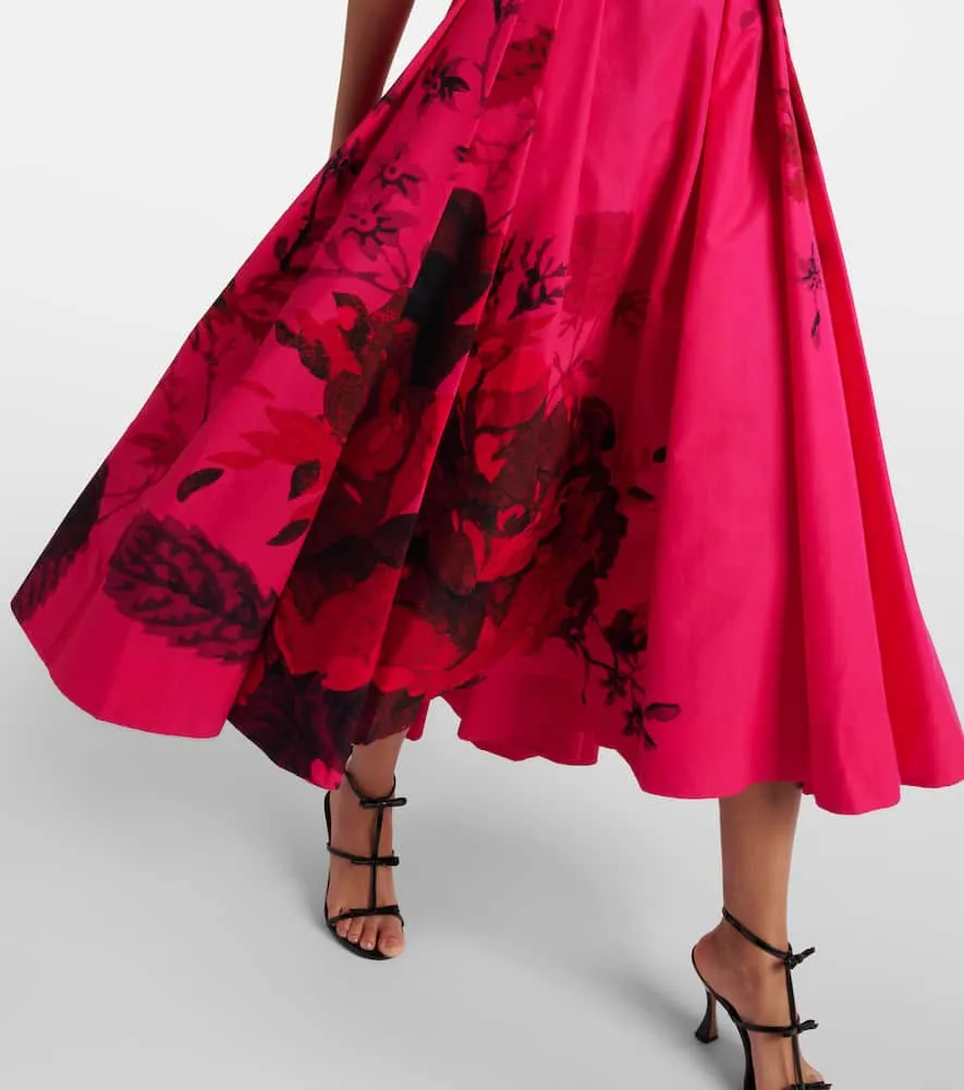 Erdem Floral cotton faille maxi dress