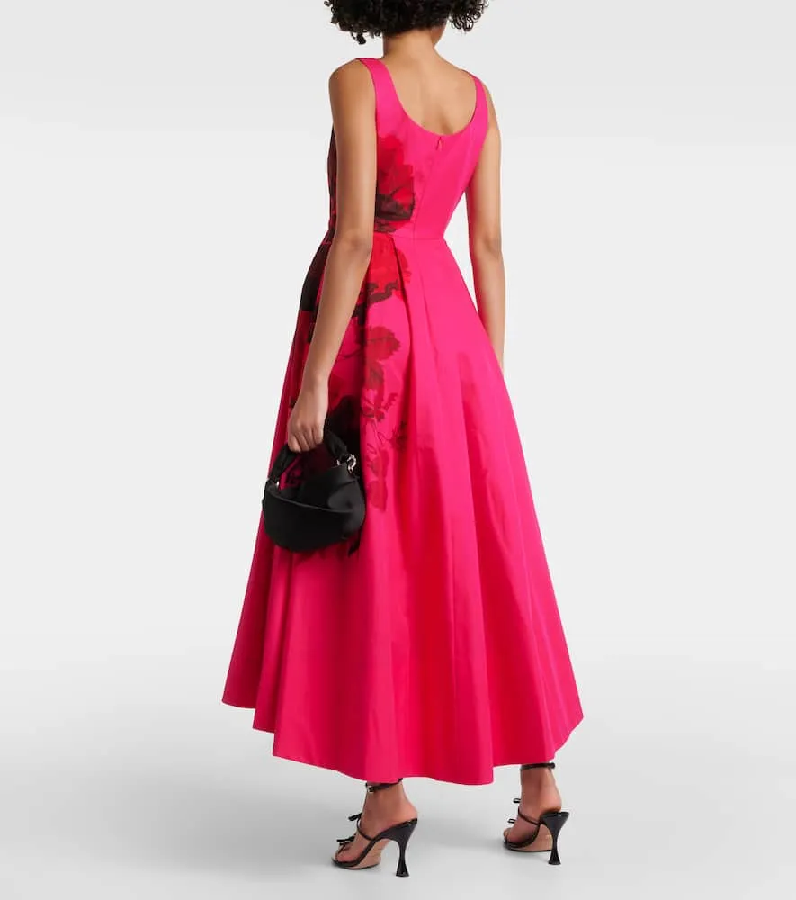 Erdem Floral cotton faille maxi dress