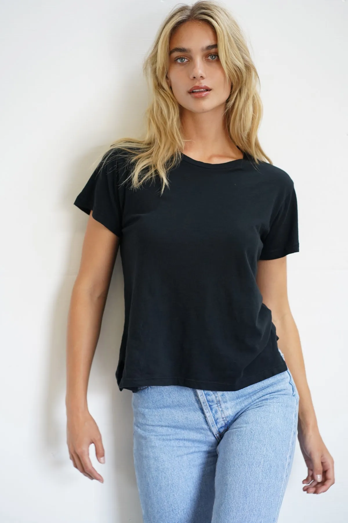 Essential Cotton Mason Crew - Black