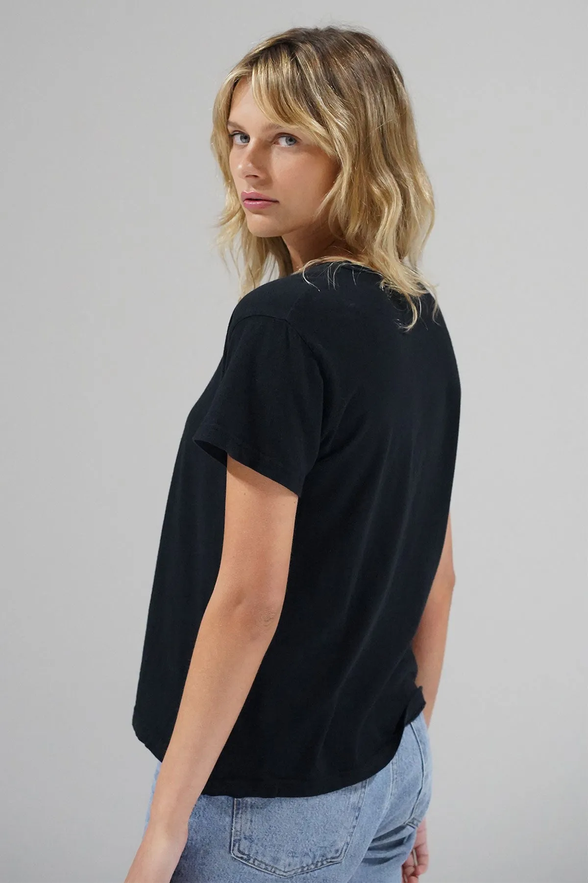 Essential Cotton Mason Crew - Black