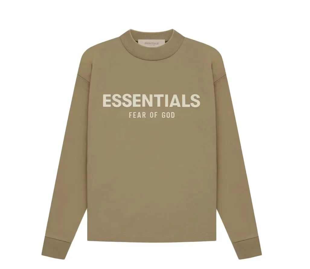 FEAR OF GOD ESSENTIALS KIDS L/S T-SHIRT OAK