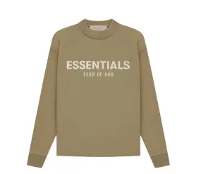 FEAR OF GOD ESSENTIALS KIDS L/S T-SHIRT OAK
