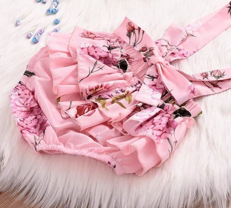 Flower Toddler Girl Clothing Set 2Pcs Tops Jumpsuits