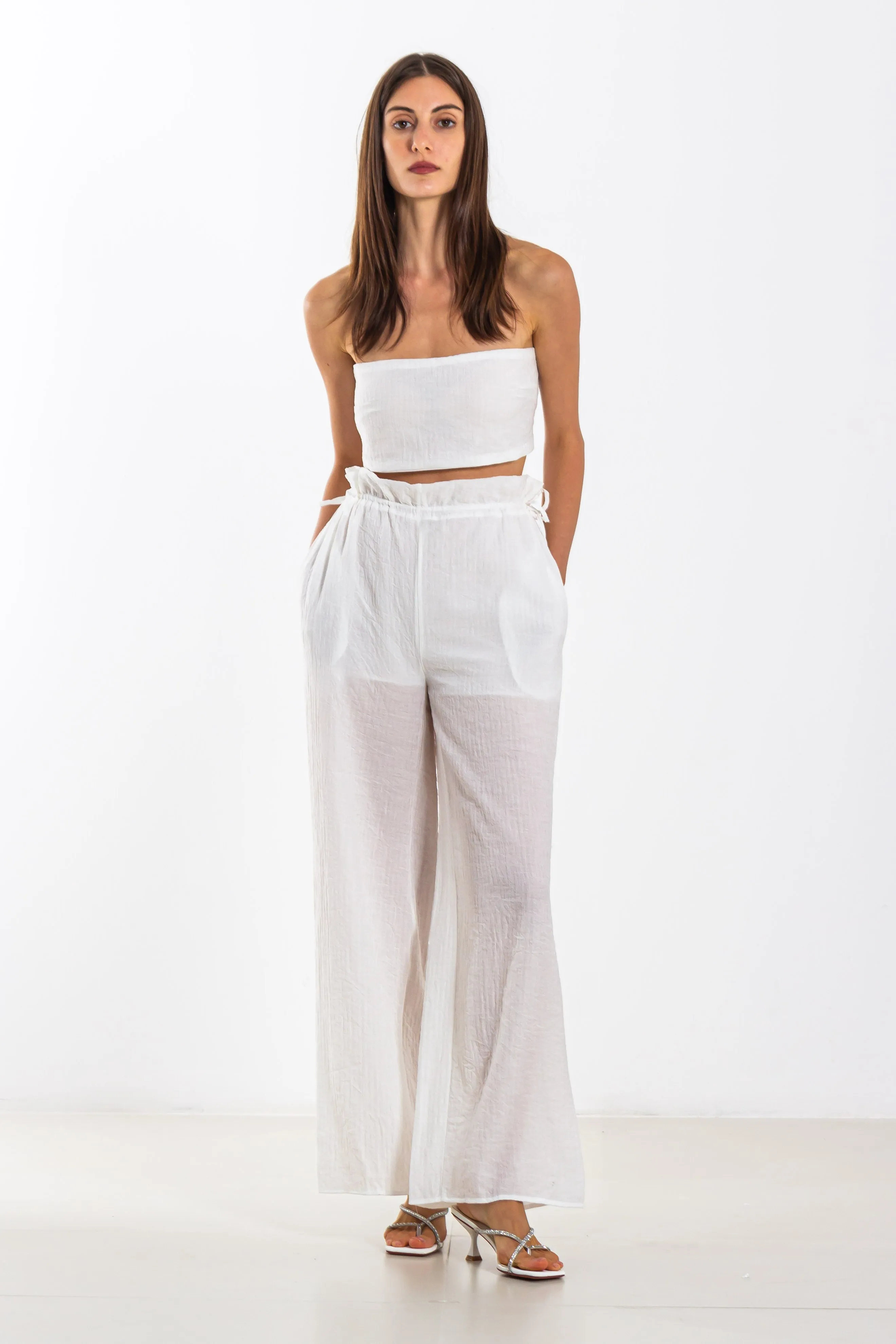 JOGGER WAIST LINEN TROUSERS