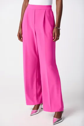 Joseph Ribkoff 241095 Ultra Pink Wide Leg Pull-On Trousers