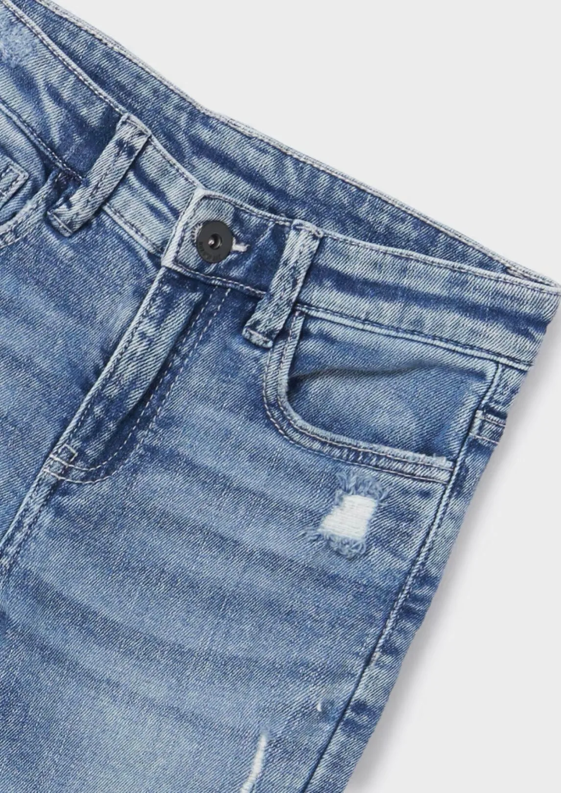 Mayoral Boys Light Washed Distressed Denim Jeans : Size 8 to 18