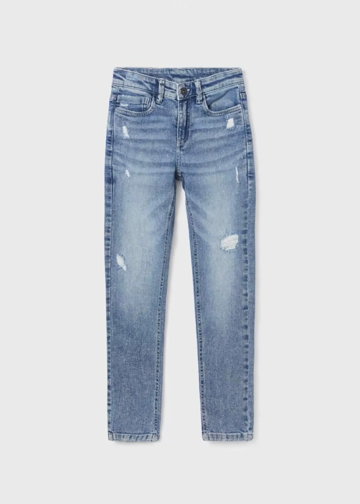 Mayoral Boys Light Washed Distressed Denim Jeans : Size 8 to 18