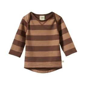 NATURE BABY - MERINO ESSENTIAL TEE: BEAR BOLD STRIPE