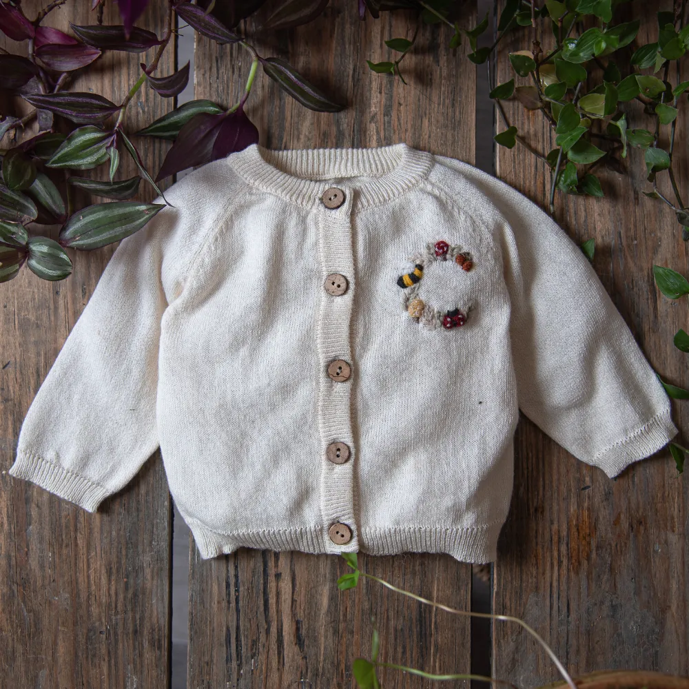 Personalized cardigan - Cream white