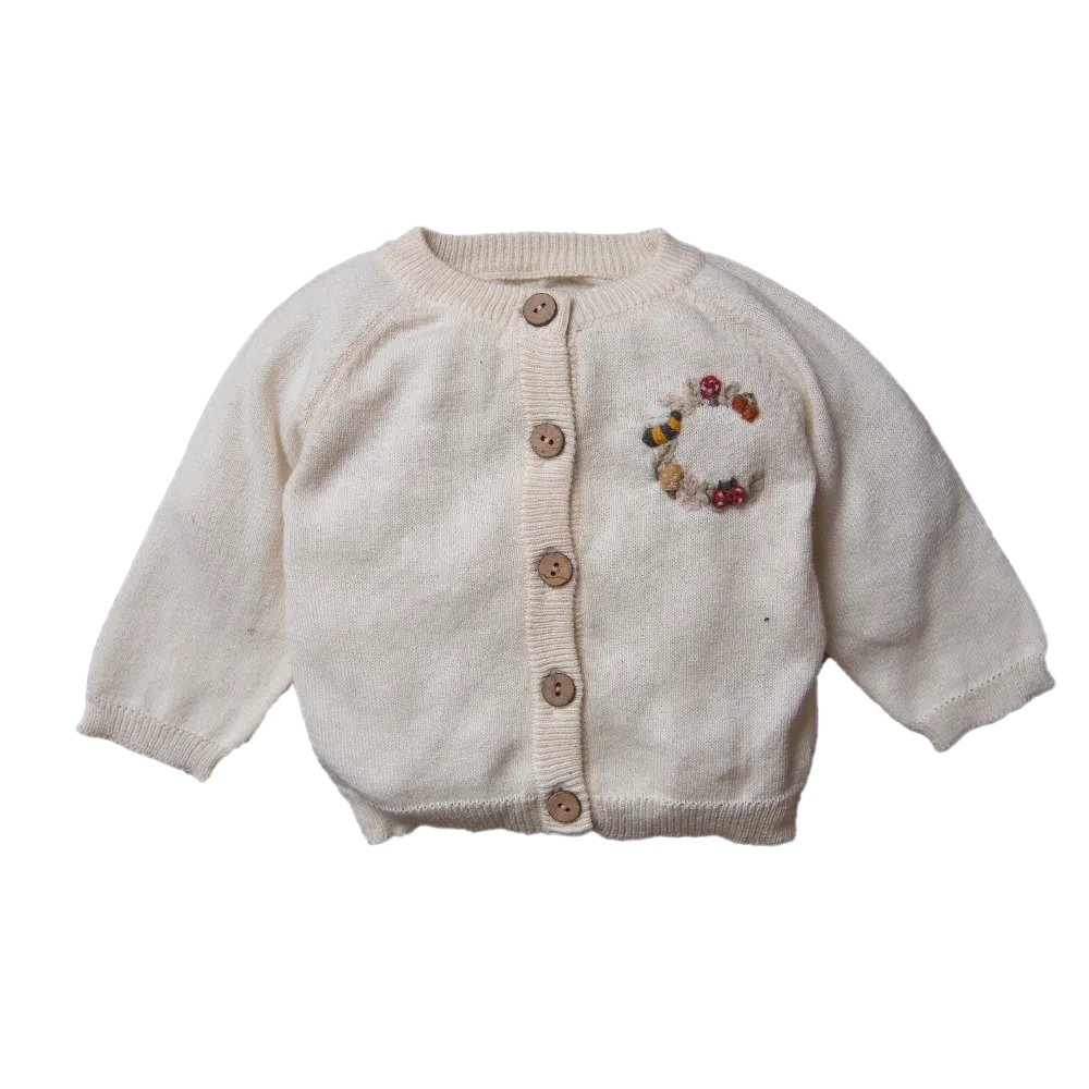 Personalized cardigan - Cream white