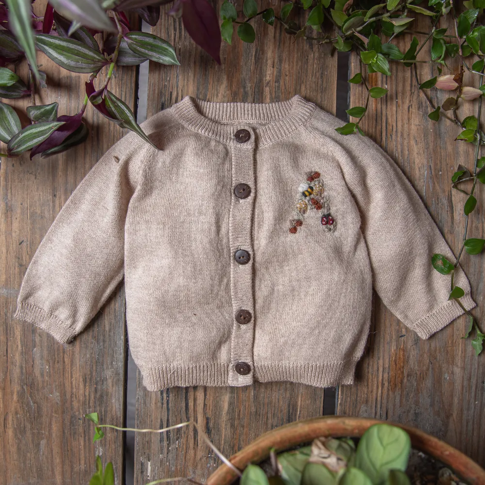 Personalized cardigan - Sandstone