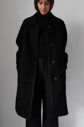 PURE WOOL BLACK CLASSY COAT