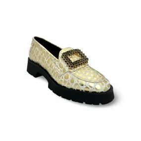 RAQUEL Gold Loafer