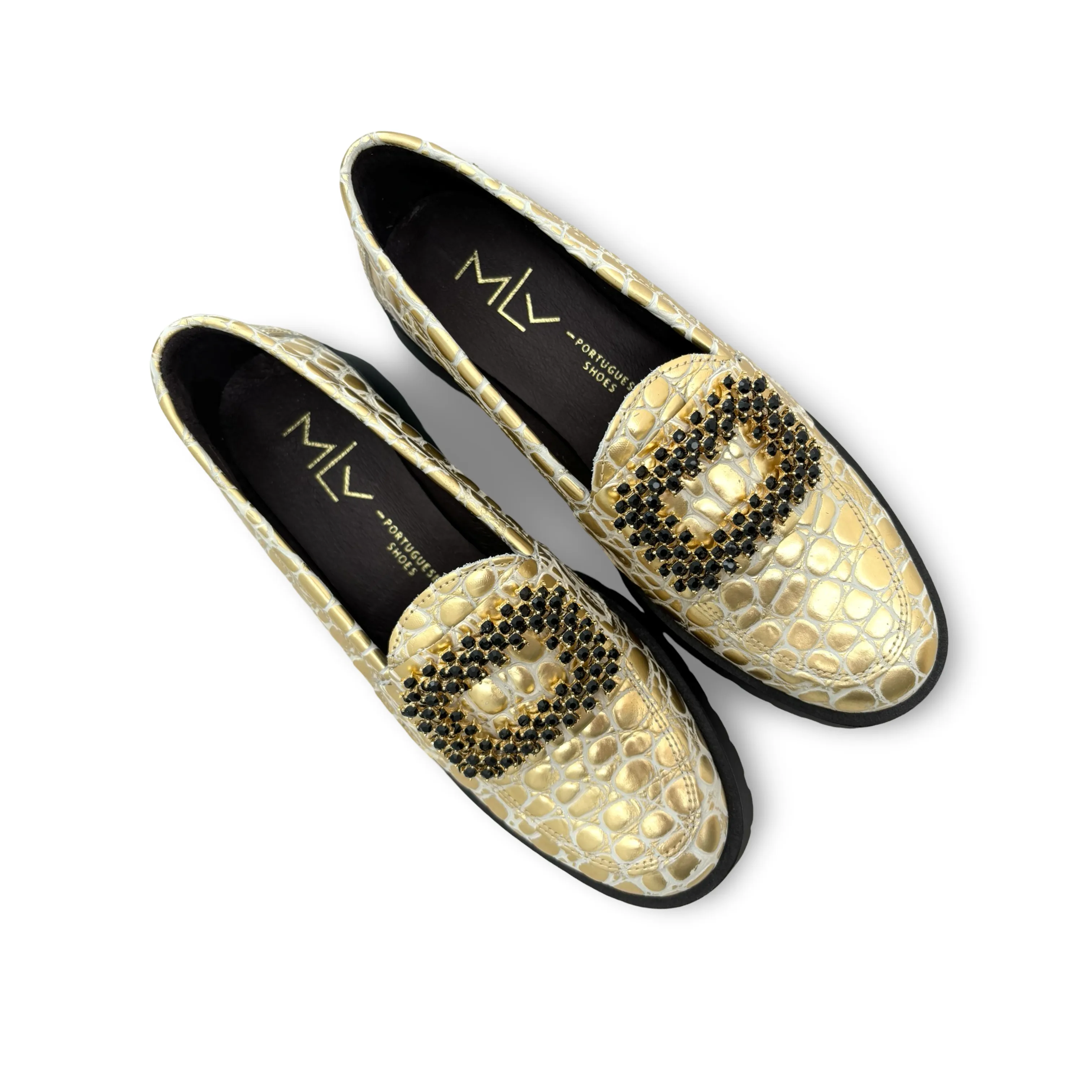 RAQUEL Gold Loafer