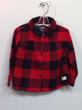 Roots Size 12M Red & Black Plaid Flannel Infant Girls Blouses & Tunics