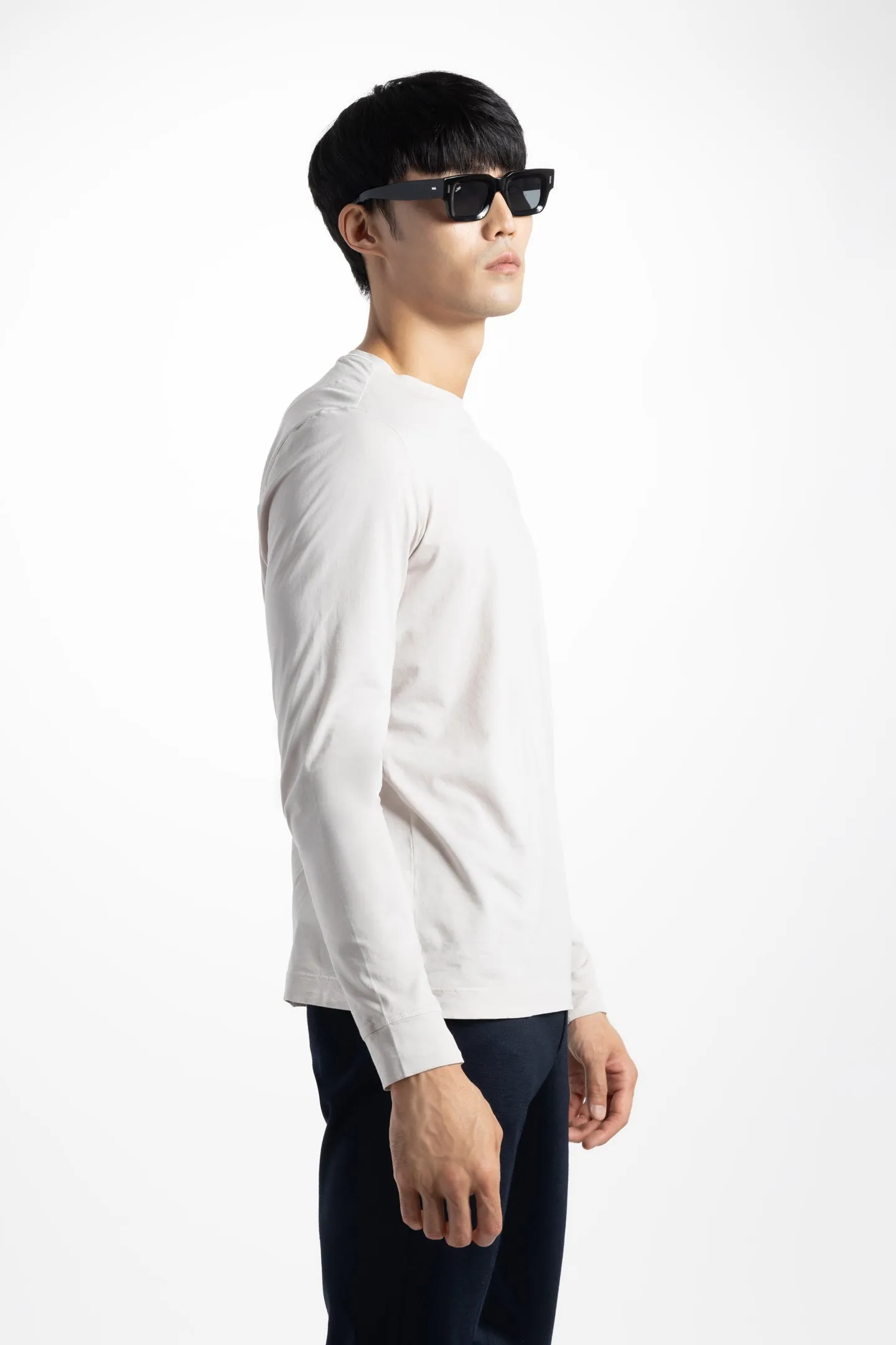 Soft Cloth Long Sleeve Malibu Crew Tee - Wind